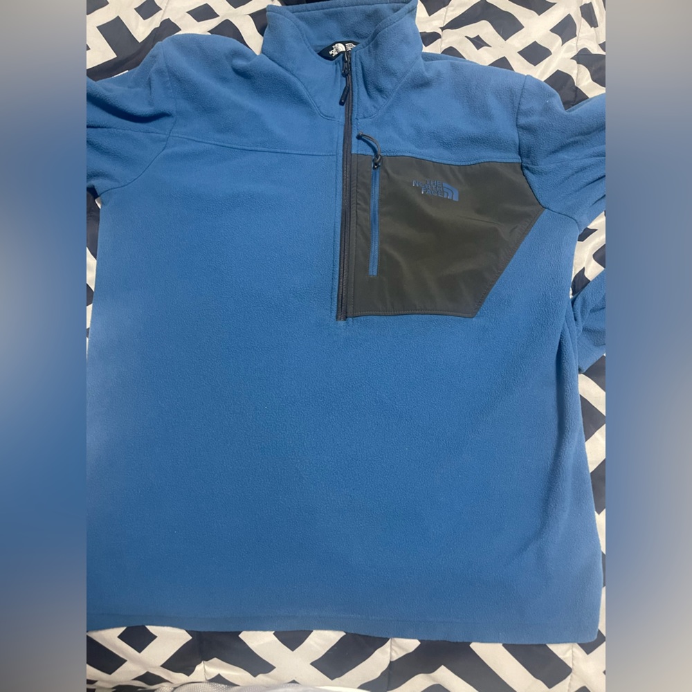 Blue & grey North face jacket